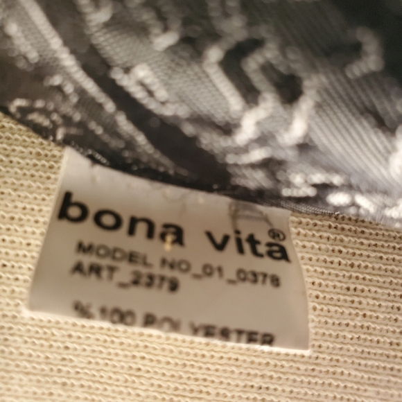 Bona Vita jacket. Black and navy with flowers. Size 8 - Picture 9 of 11
